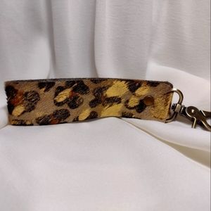 Leather wristlet